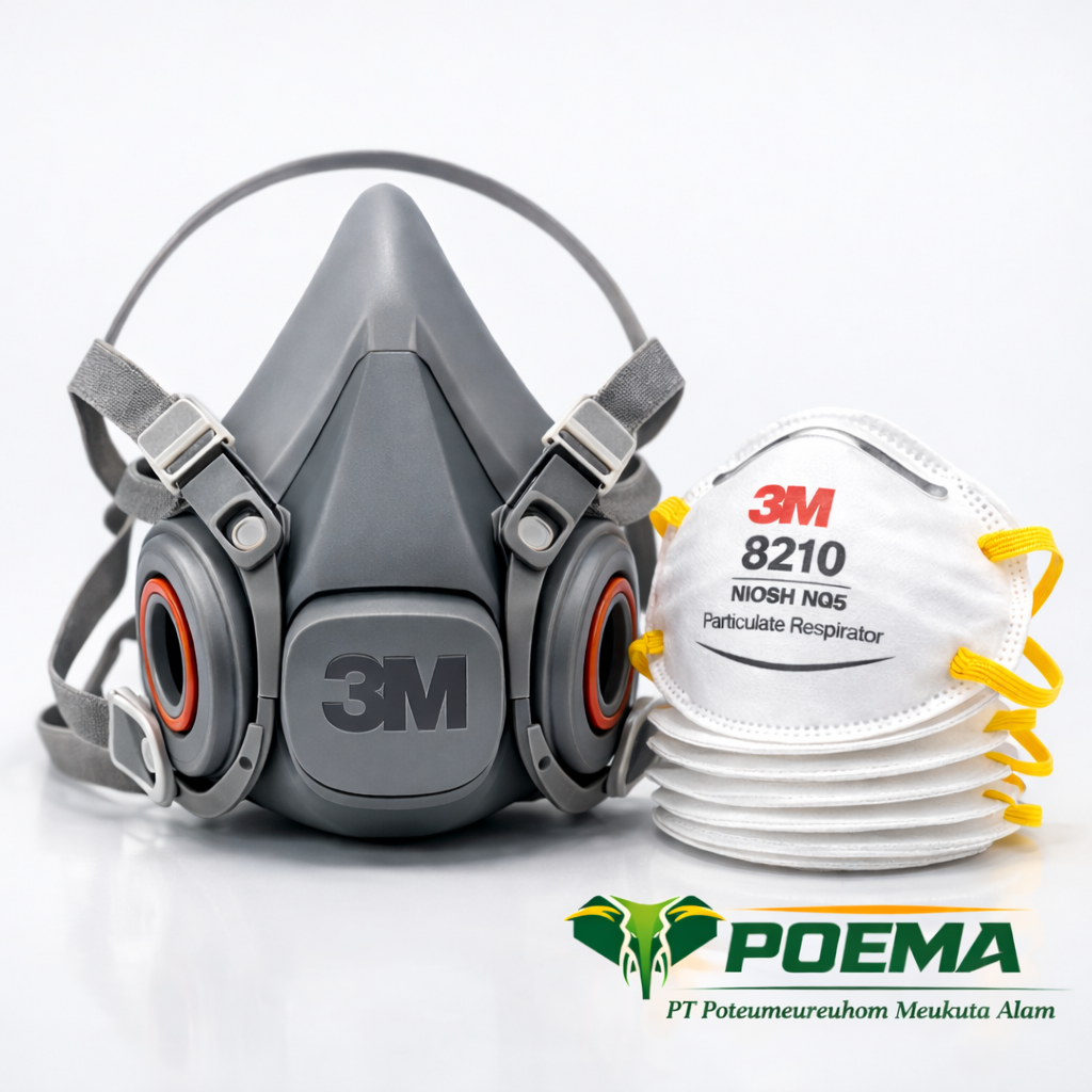 Suplai masker respirator industri untuk bahan kimia
